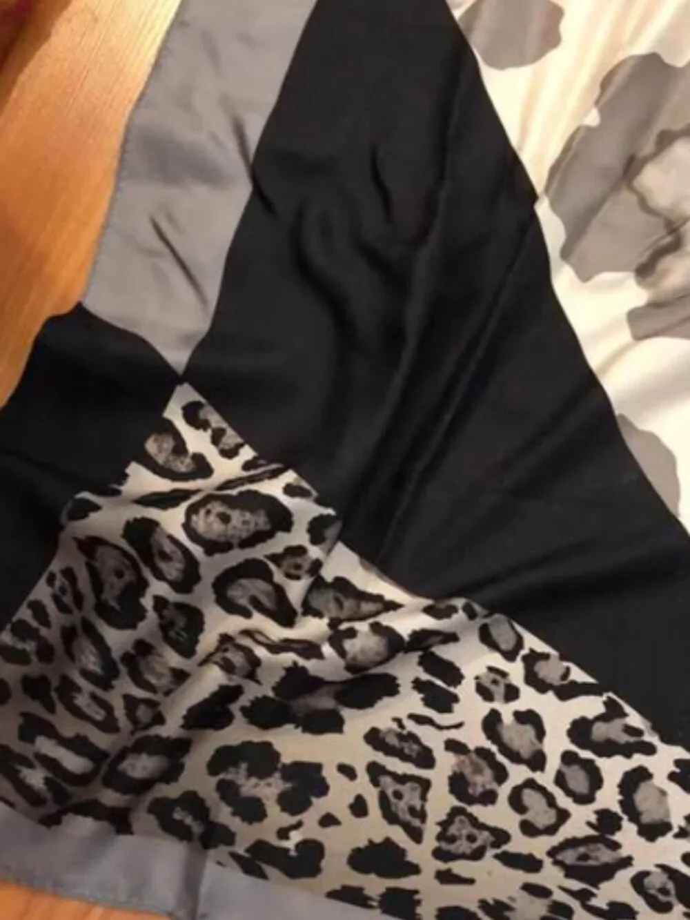 Adrienne Landau Studio Silk Scarf Muted Animal Print
